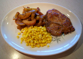 Pork Chops and Fried Apples