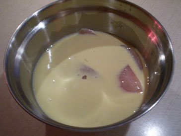 Soak Talapia in eggs and milk mixture