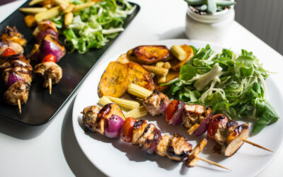 Chicken Skewers with Plantains
