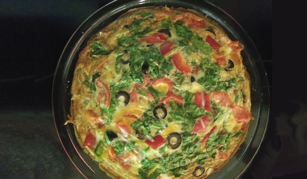 Shredded Potato Crusted Quiche with Veggies