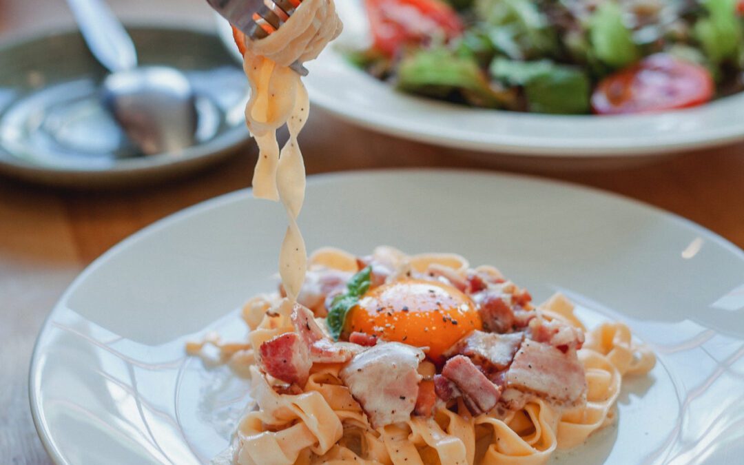 Bacon and Egg Pasta – It’s Carbonara “ish”